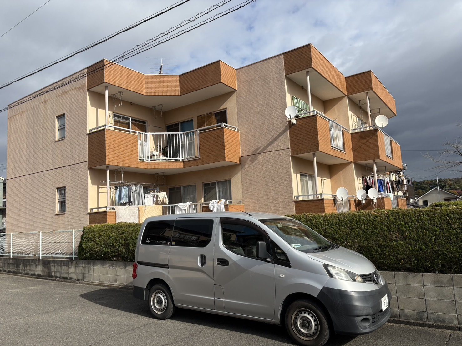 知多市　Sハイツ　外部改修工事 | 補修工事（アスベスト除去）